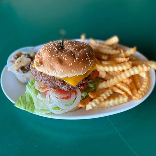 Order Cheese Burger food online from Mama Cozza's store, Anaheim on bringmethat.com