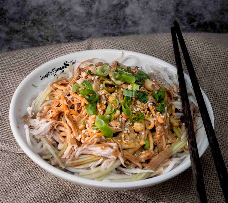Order Chilled Pulled Chicken Noodle 鸡丝凉面 food online from Chengdu Famous Food store, Philadelphia on bringmethat.com