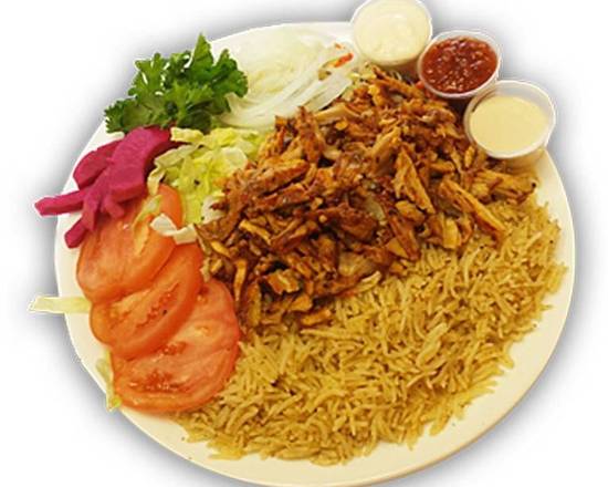 Order Chicken Shawarma kid plate food online from GOLDEN GRILL AUTHENTIC LEBANESE CUISINE store, Fresno on bringmethat.com