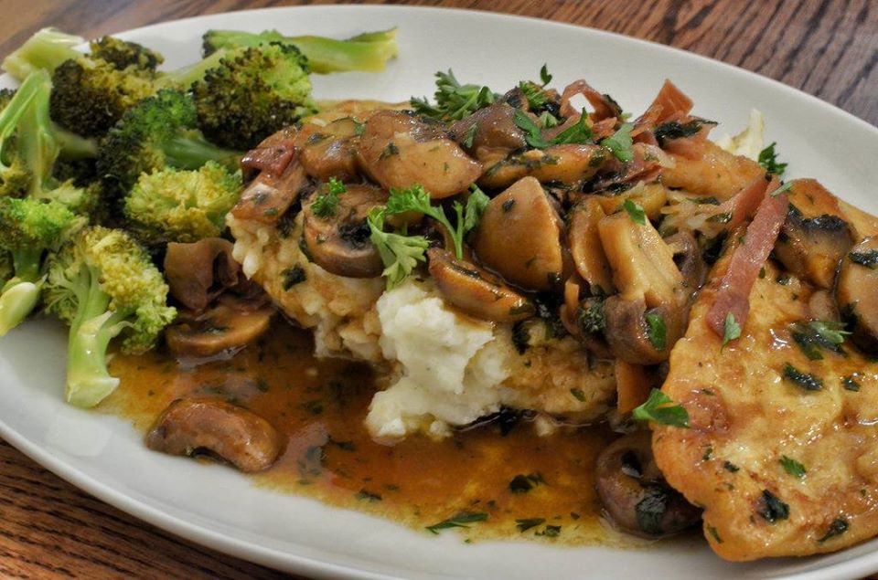 Order Chicken Marsala with Mushroom food online from Theo Steaks & Seafood store, Highland on bringmethat.com