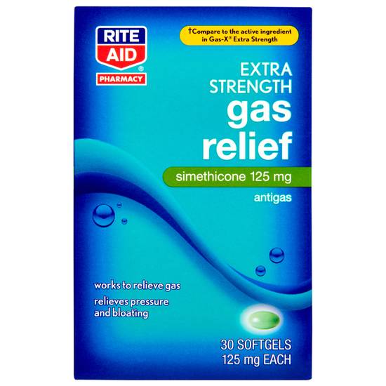Order Rite Aid Extra Strength Gas Relief Softgels (30 ct) food online from Rite Aid store, Akron on bringmethat.com