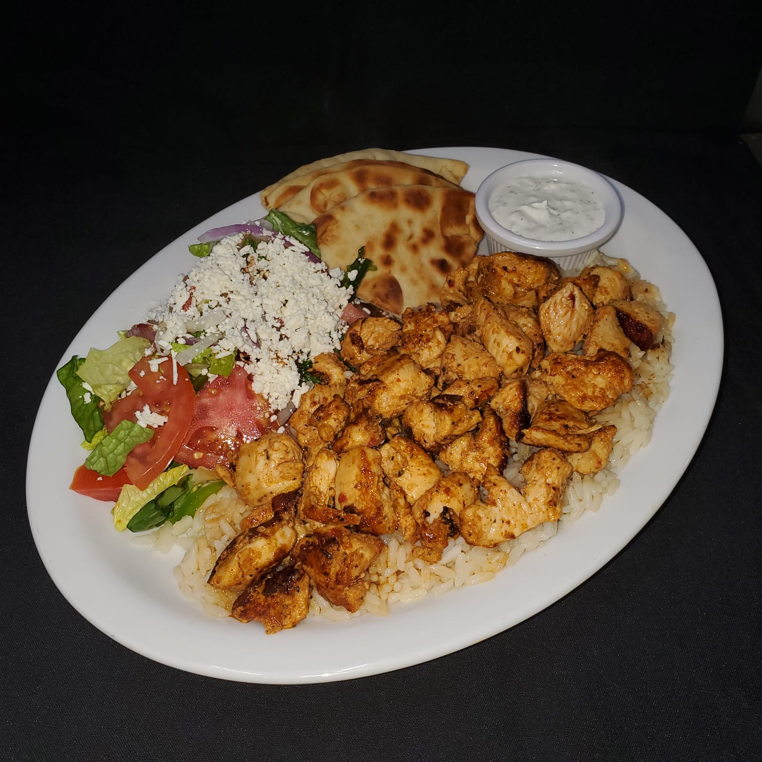 Order Chicken Gyro Platter food online from Cafe Agora store, Atlanta on bringmethat.com