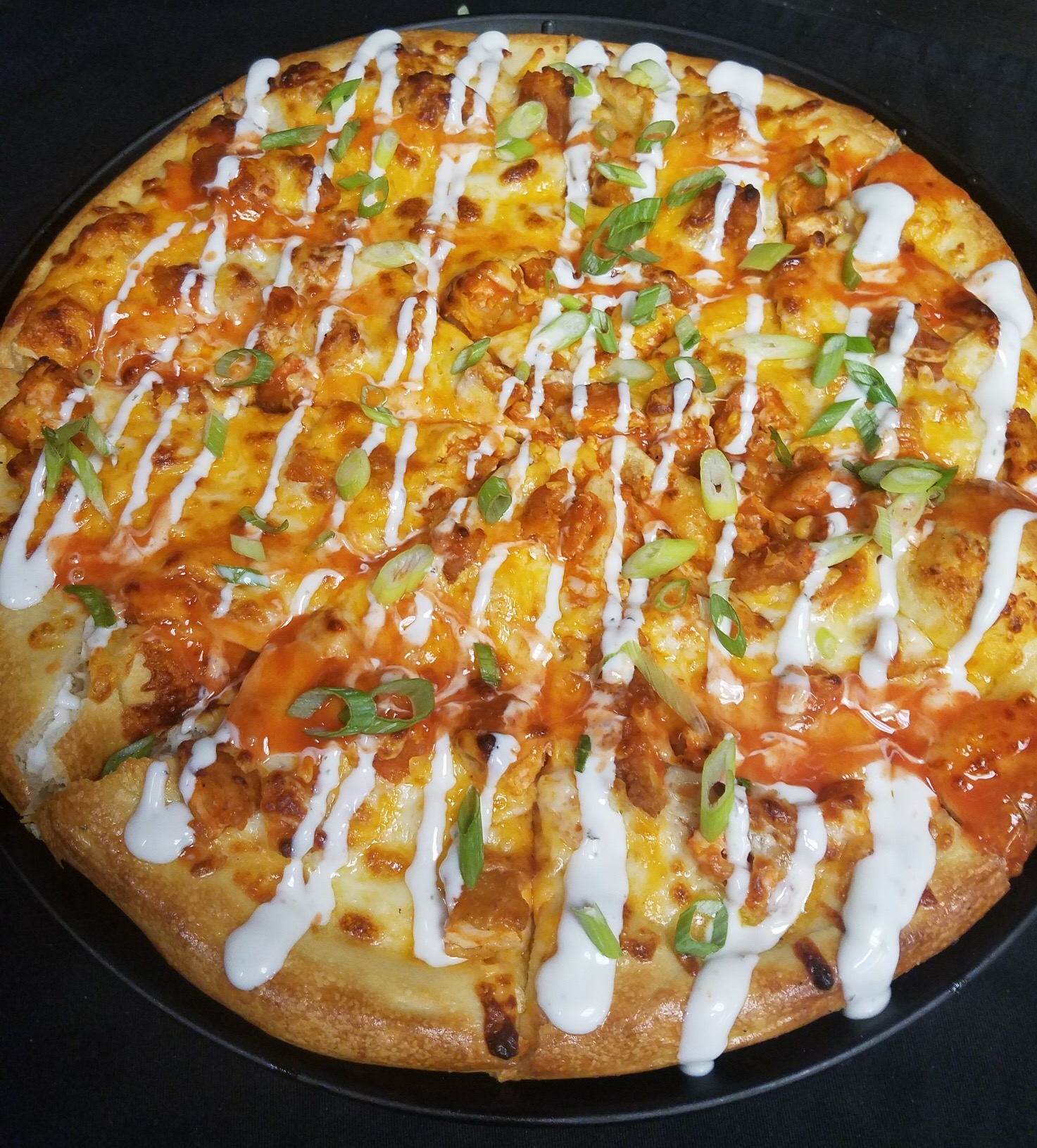 Order Buffalo Chicken Pizza food online from Shotz Bar & Grille store, Austintown on bringmethat.com