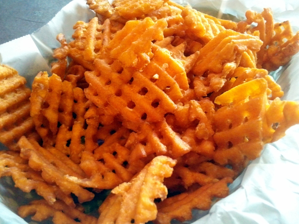 Order Sweet Potato Waffle Fries food online from Bueno Burritos, Tacos, & Bowls store, Providence on bringmethat.com