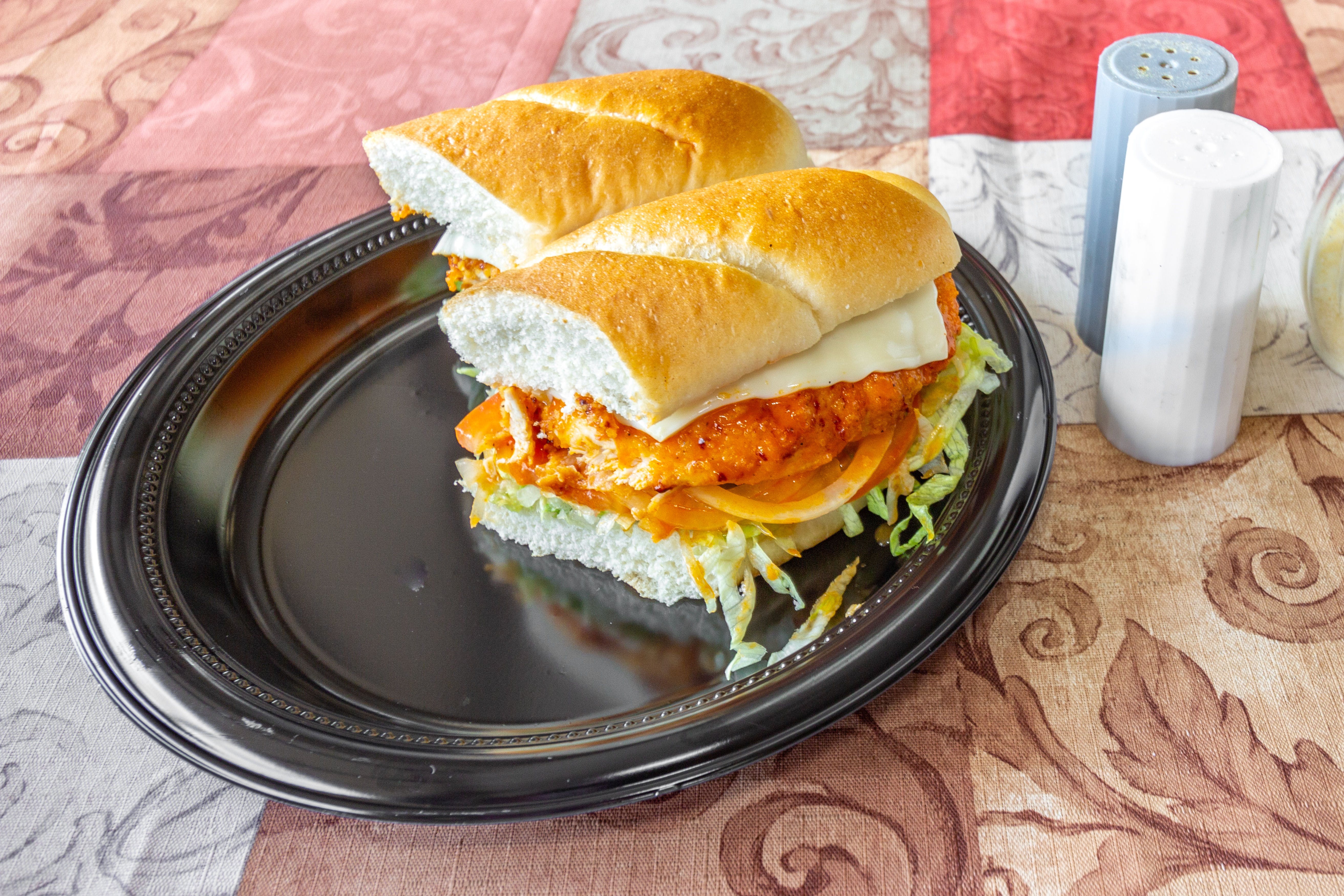 Order Chick-N-Finger Sub - 8'' food online from Chick-N-Pizza Works store, Buffalo on bringmethat.com