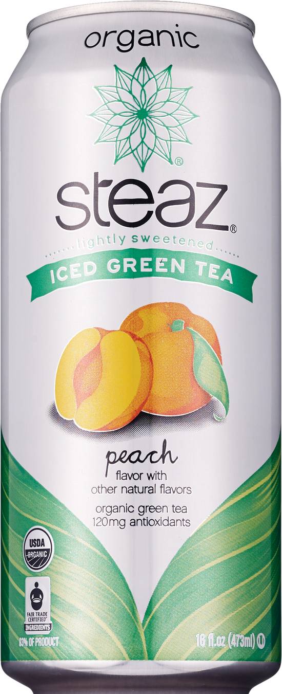 Order Steaz Organic Iced Green Tea, Peach 16 OZ food online from Cvs store, Temecula on bringmethat.com