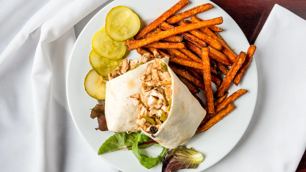 Order Chicken Philly Wrap food online from Friends Cafe store, Southington on bringmethat.com