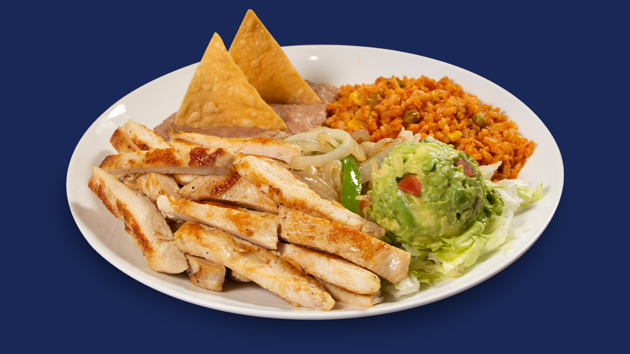 Order Plate Chkn Fajita food online from Taco Palenque/Palenque Grill store, Mcallen on bringmethat.com