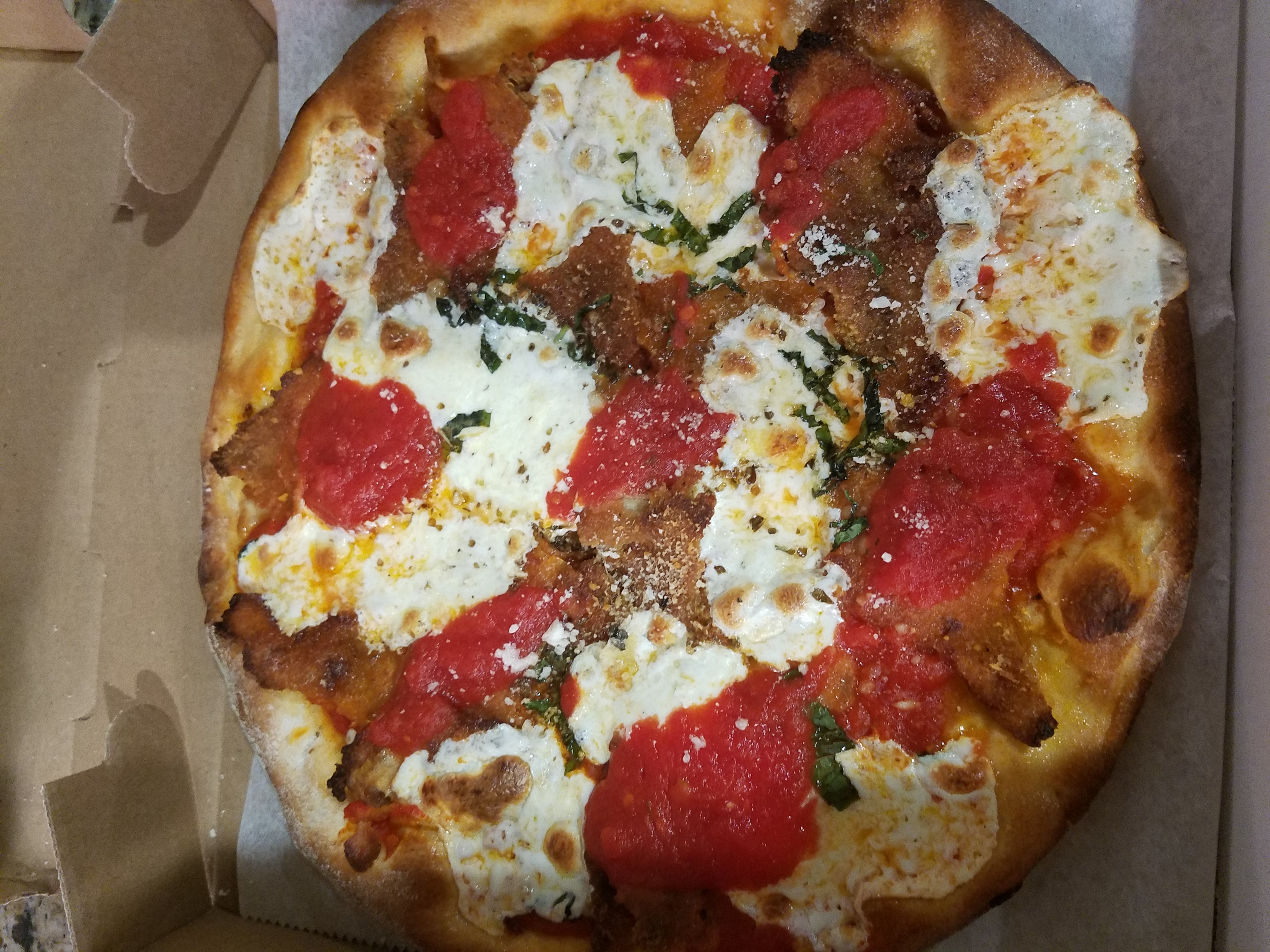 Order Our Place Classic Eggplant Pizza food online from Our Place Pizza & Catering store, Edison on bringmethat.com
