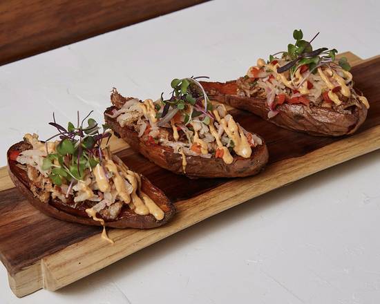 Order *VEGAN Sweet Potato Skins food online from Town Hall store, Cleveland on bringmethat.com