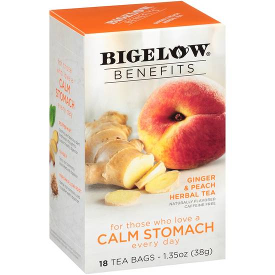 Order Bigelow Benefits Ginger and Peach Herbal Tea, 18 CT food online from CVS store, GROSSE POINTE on bringmethat.com