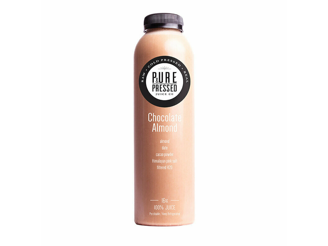 Order Chocolate Almond Mylk food online from Pure & Pressed Juice store, Anchorage on bringmethat.com