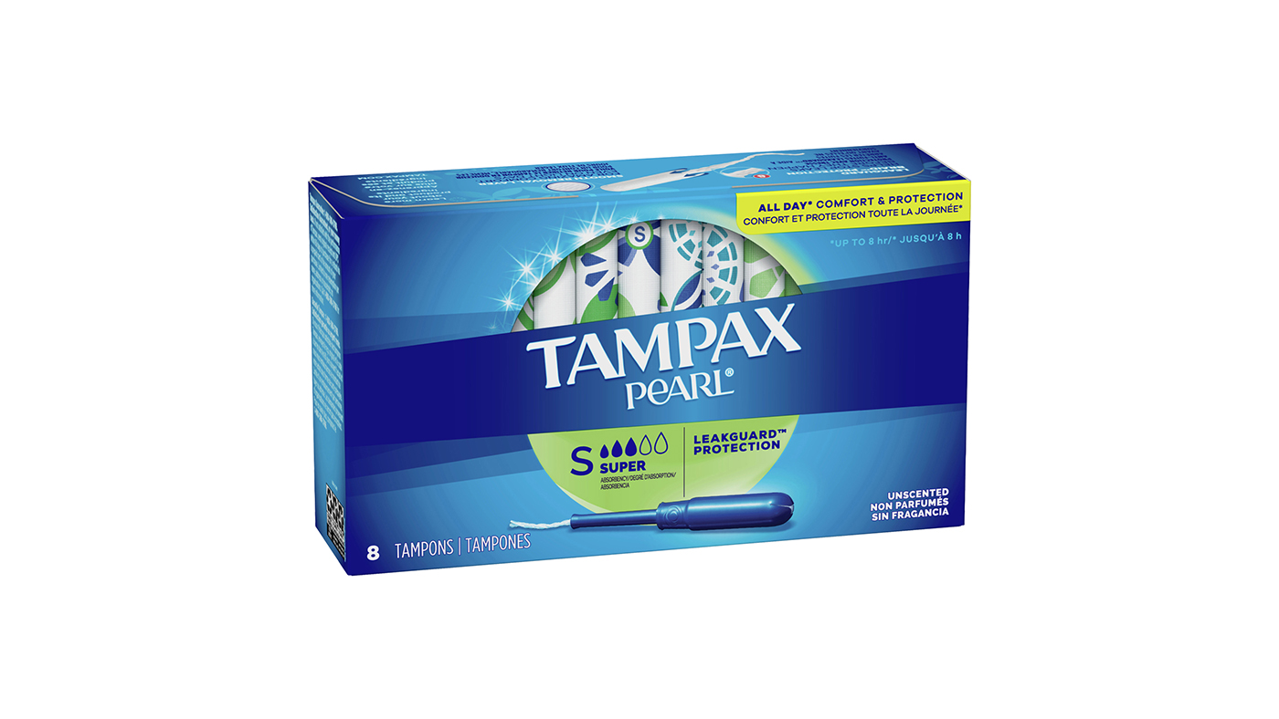 Order Tampax Pearl Plastic 8 Count food online from Extra Mile 3022 store, Lincoln on bringmethat.com
