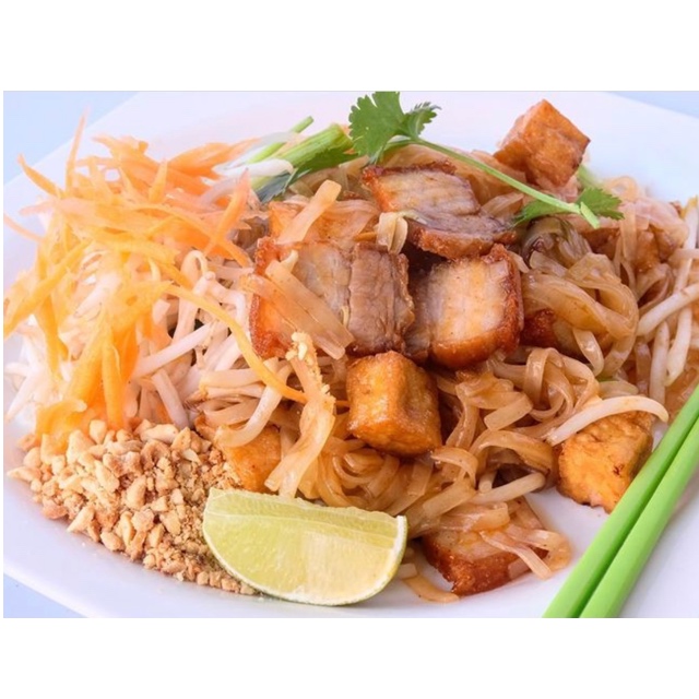 Order PAD THAI WITH CRISPY PORK BELLY food online from Modern Thai store, San Francisco on bringmethat.com