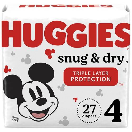 Order Huggies Snug & Dry Baby Diapers Size 4 - 27.0 ea food online from Walgreens store, Pittsford on bringmethat.com
