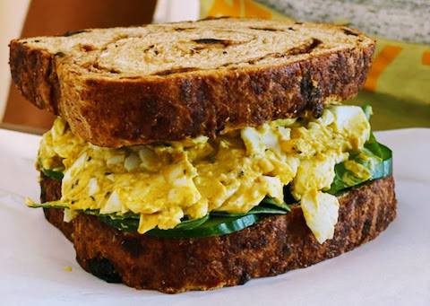 Order Curried Egg Salad Sandwich food online from Les Fidèles store, Los Angeles on bringmethat.com