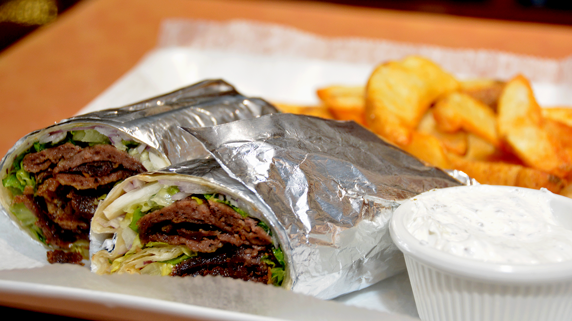 Order Gyro Doner Sandwich food online from AkCafe store, Clifton on bringmethat.com