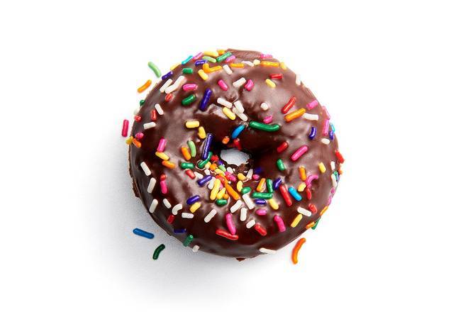 Order Chocolate Iced with Sprinkles Cake food online from Shipley Donuts store, Kerrville on bringmethat.com