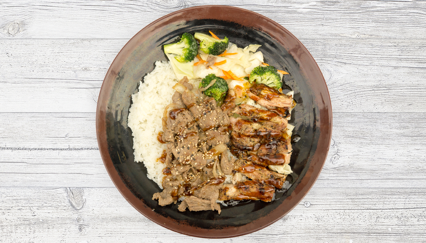 Order Combo Plate food online from Teriyaki Kitchen store, Sugar Land on bringmethat.com