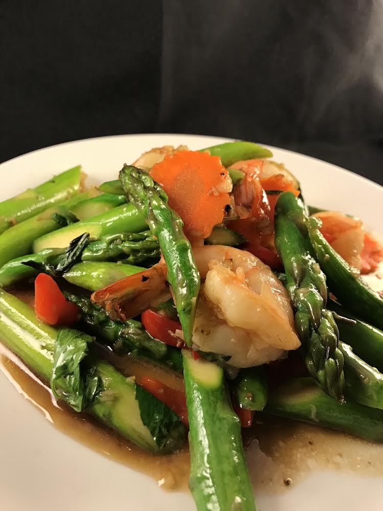 Order Prawns Asparagus food online from Lers Ros Thai  store, San Francisco on bringmethat.com