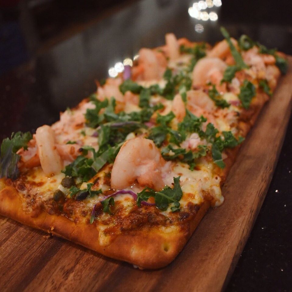 Order Seafood Flatbread food online from Koble Restaurant store, Powell on bringmethat.com