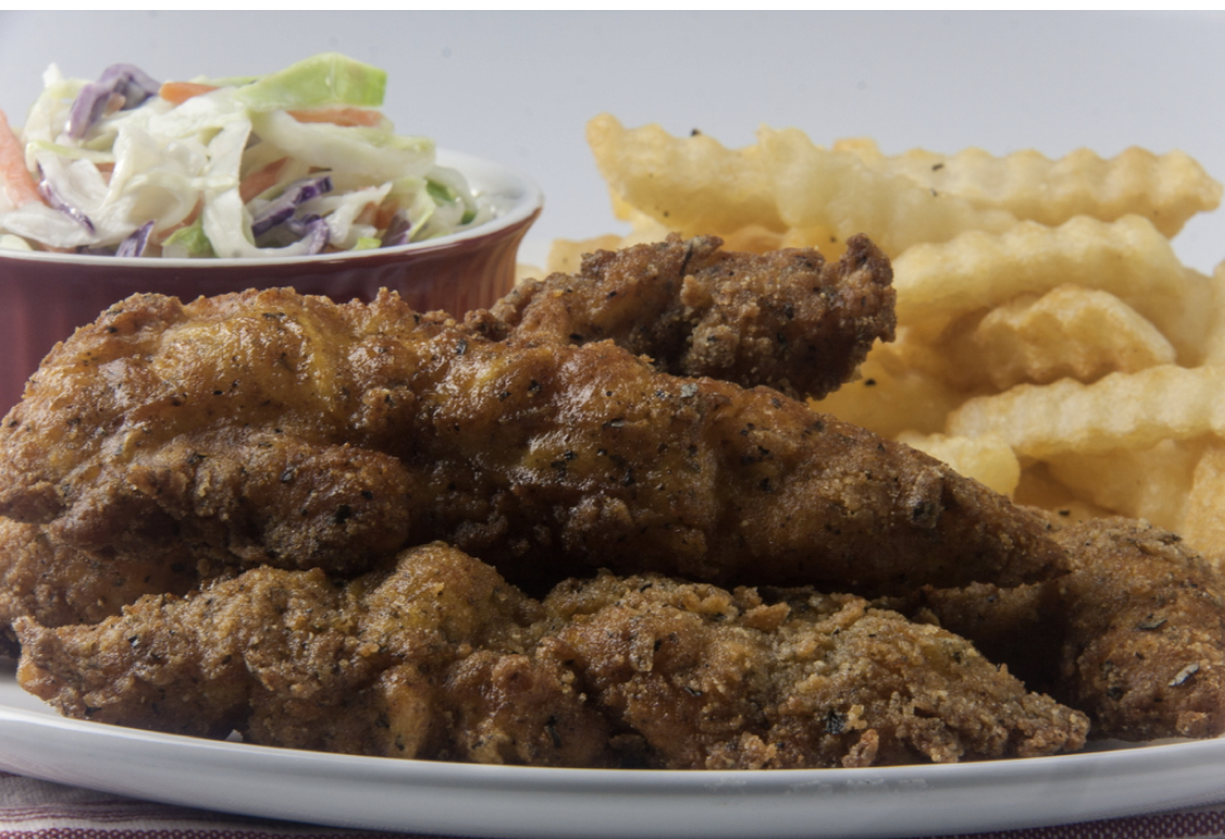 Order 1. Chicken Tender Plate food online from Rockin Rooster store, Chesterfield on bringmethat.com
