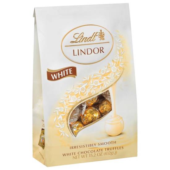 Order Lindt LINDOR White Chocolate Truffles, Chocolates with Smooth, Melting Truffle Center, 15.2 oz. Bag food online from CVS store, CARMICHAEL on bringmethat.com