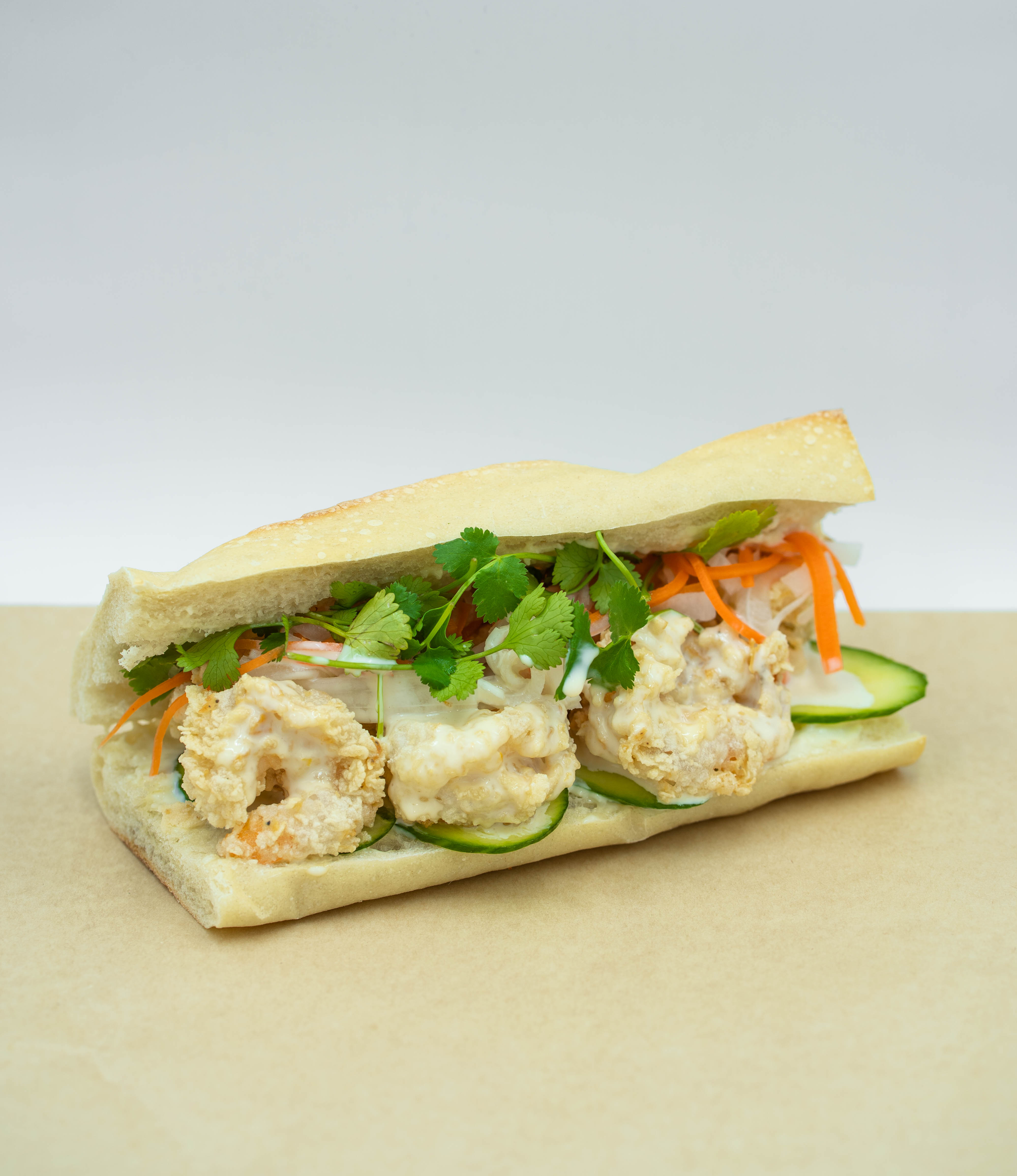 Order Crispy Shrimp Sandwich food online from Societea store, San Bruno on bringmethat.com