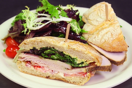 Order Herb Turkey Breast Sandwich food online from Urth Caffe store, Santa Monica on bringmethat.com