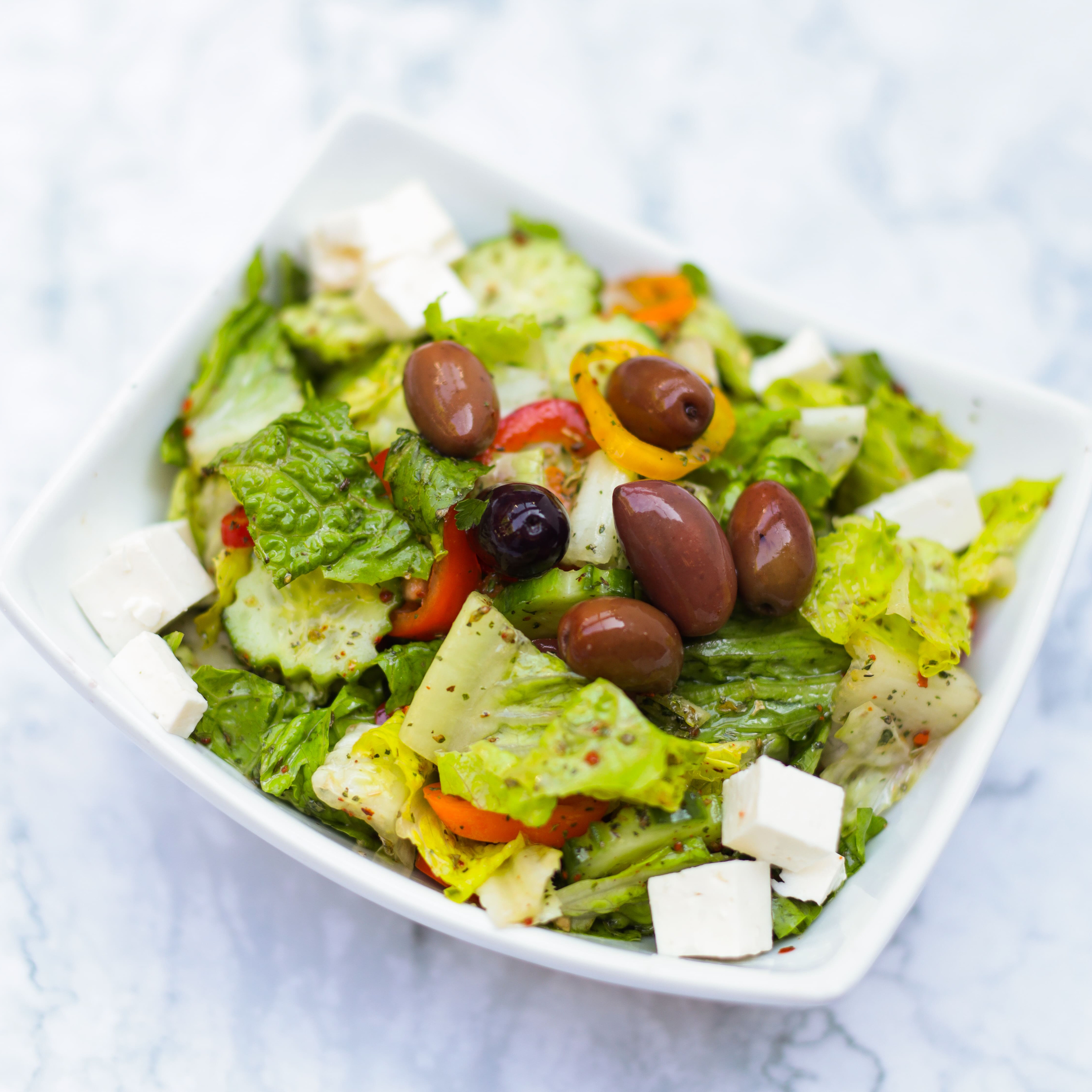 Order Greek Salad food online from Olive And Grill store, Studio City on bringmethat.com
