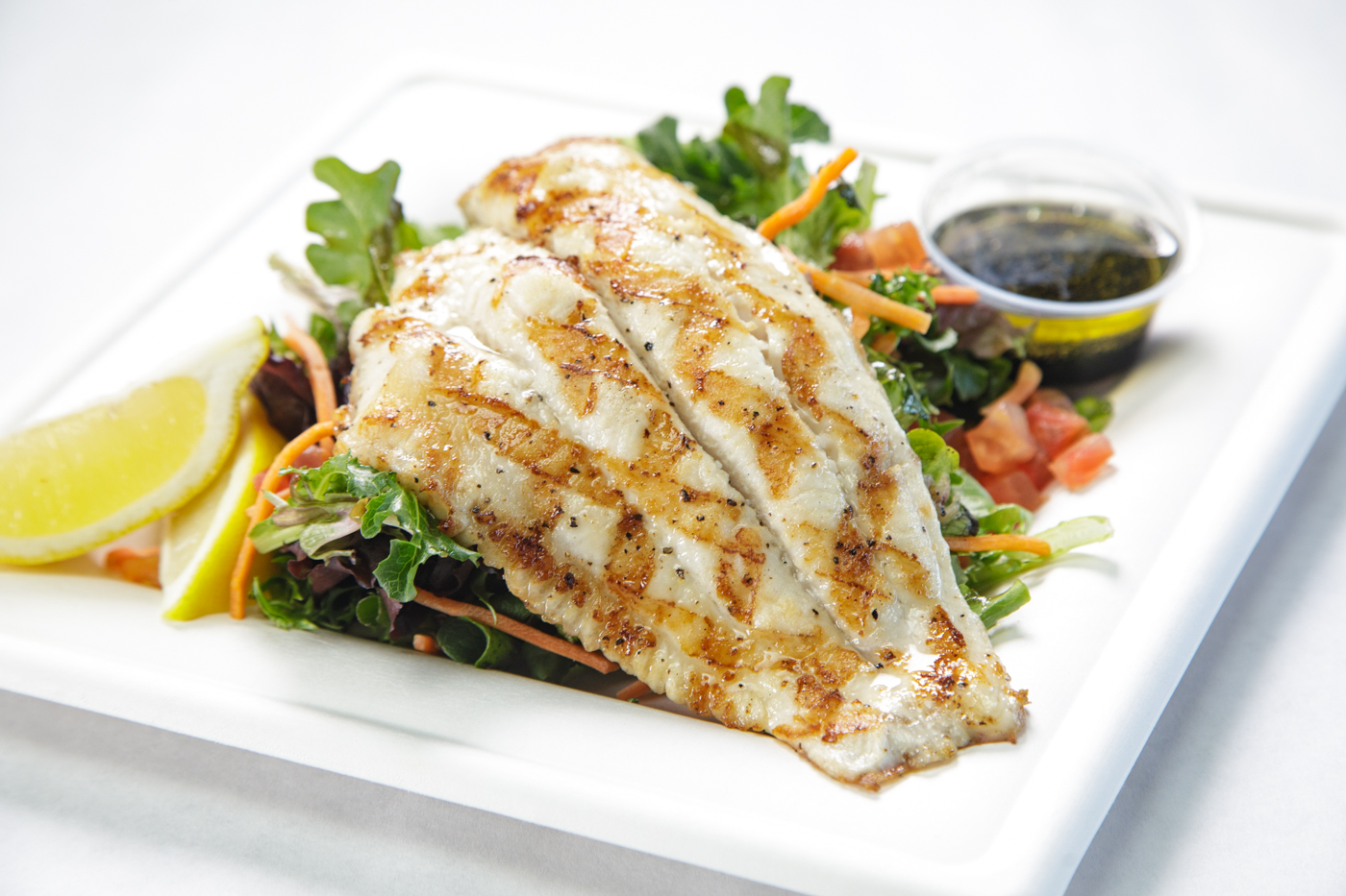 Order Catfish-Salad food online from Captain Kidd Fish Market & Restaurant store, Redondo Beach on bringmethat.com