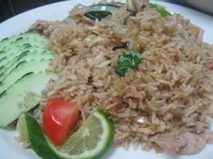 Order F41. Basil Fried Rice ข้าวผัดกะเพรา food online from Amazing Thai Cuisine store, Broken Arrow on bringmethat.com