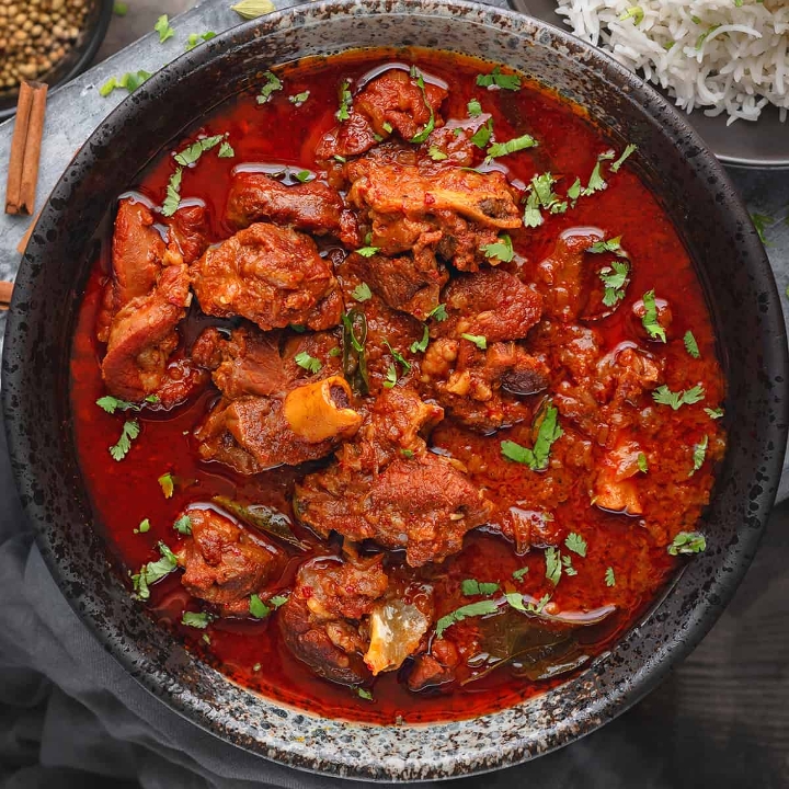 Order spicy lamb vindaloo food online from Moksha Indian Cuisine store, Bellevue on bringmethat.com