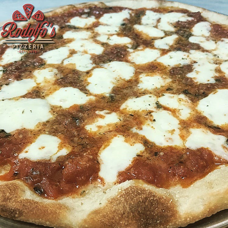 Order Margarita Pizza - Personal food online from Rodolfo Pizzeria store, South Plainfield on bringmethat.com