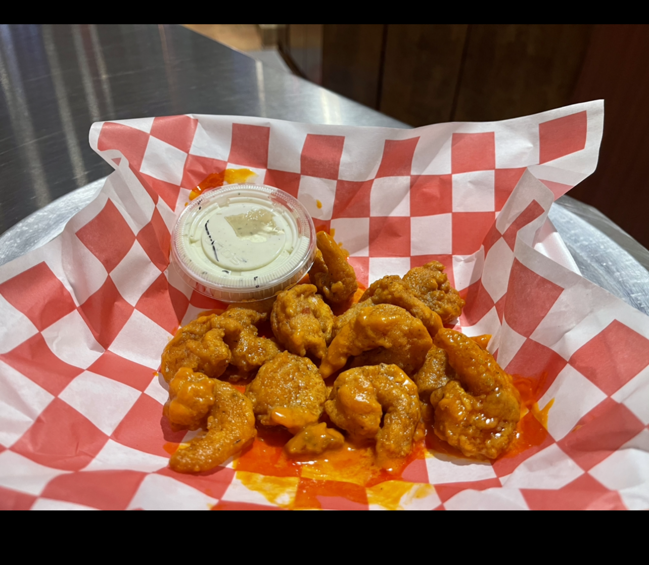 Order Buffalo Shrimp food online from Johnny's Pizza store, Cary on bringmethat.com