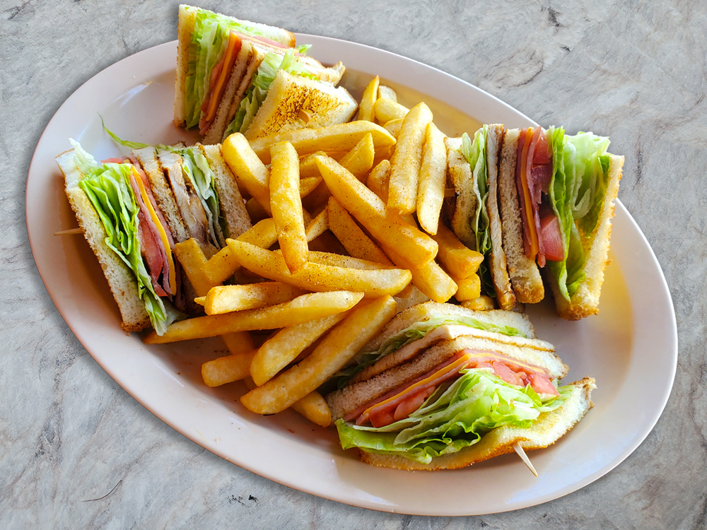 Order Club Sandwich Daily Special food online from Louis Place Burgers store, Long Beach on bringmethat.com