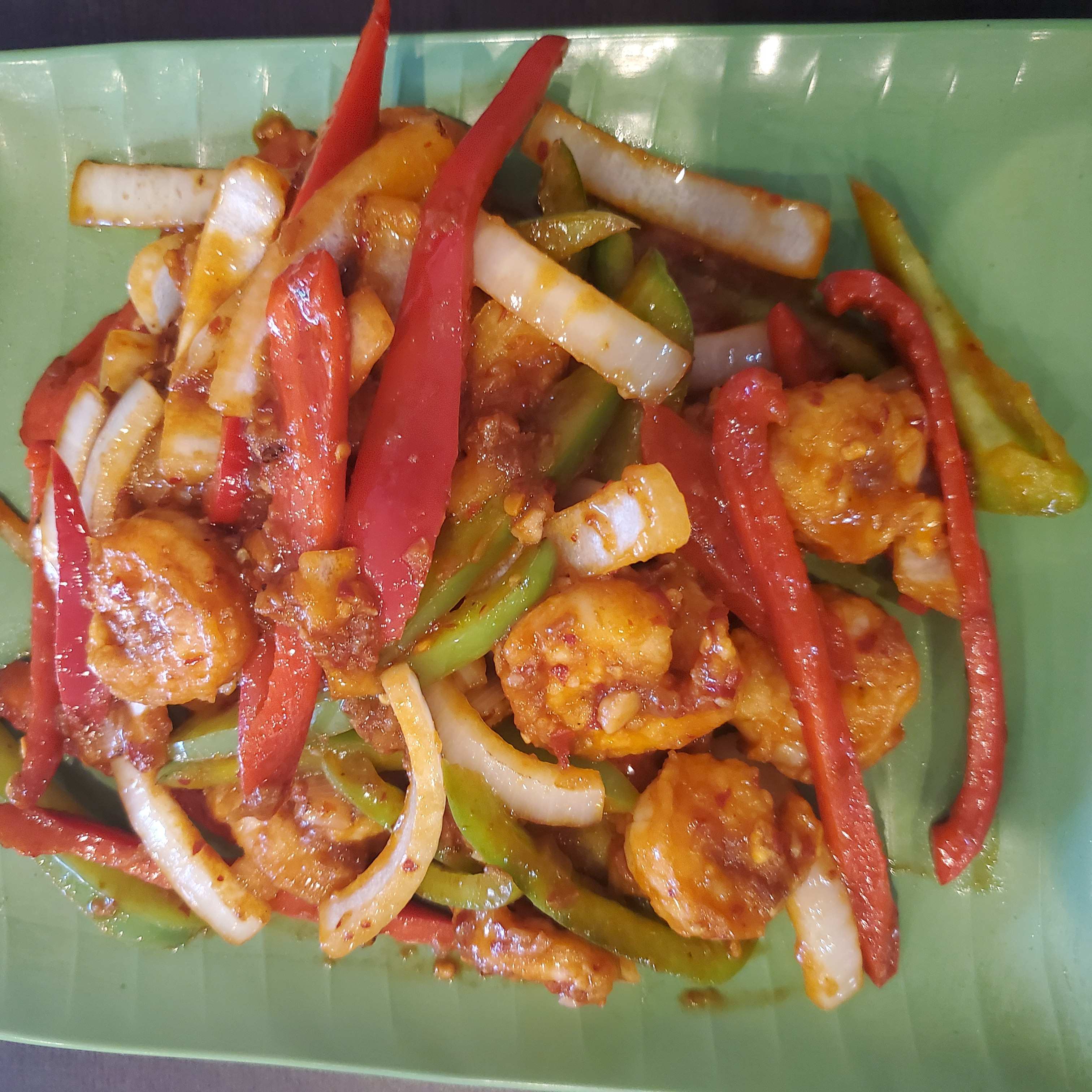Order S10. Sambal Shrimp food online from Singapore Cafe store, Sugar Land on bringmethat.com