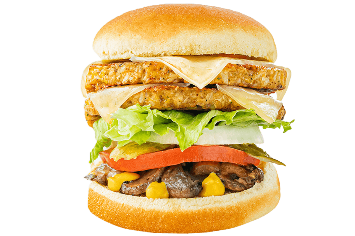 Order Double Veggie Burger food online from Elevation Burger store, Arlington on bringmethat.com