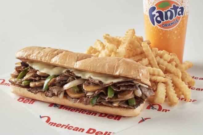 Order Philly Meal (Fries and Drink) food online from American Deli store, Statesville on bringmethat.com