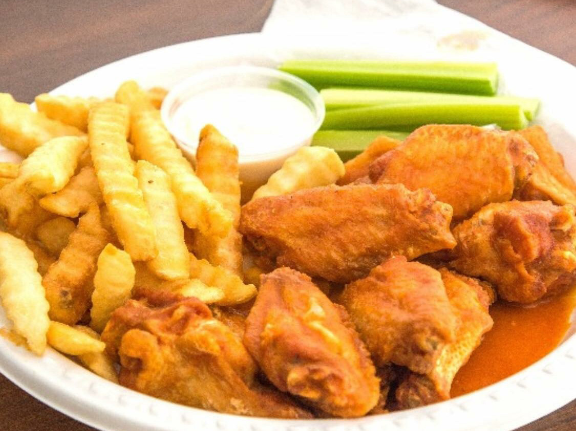 Order #3. 10 Buffalo Wings with Fries Special food online from Wild Wings Pizza & Grill store, Pennsauken on bringmethat.com