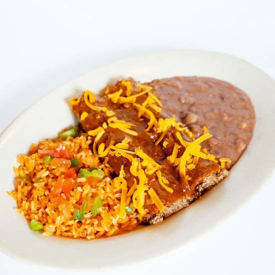 Order Picadillo Beef Enchilada Plate food online from El Fenix store, Fort Worth on bringmethat.com