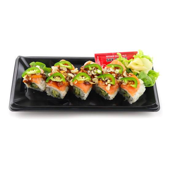 Order Crunchy Salmon Roll food online from Genji Sushi store, West Windsor on bringmethat.com