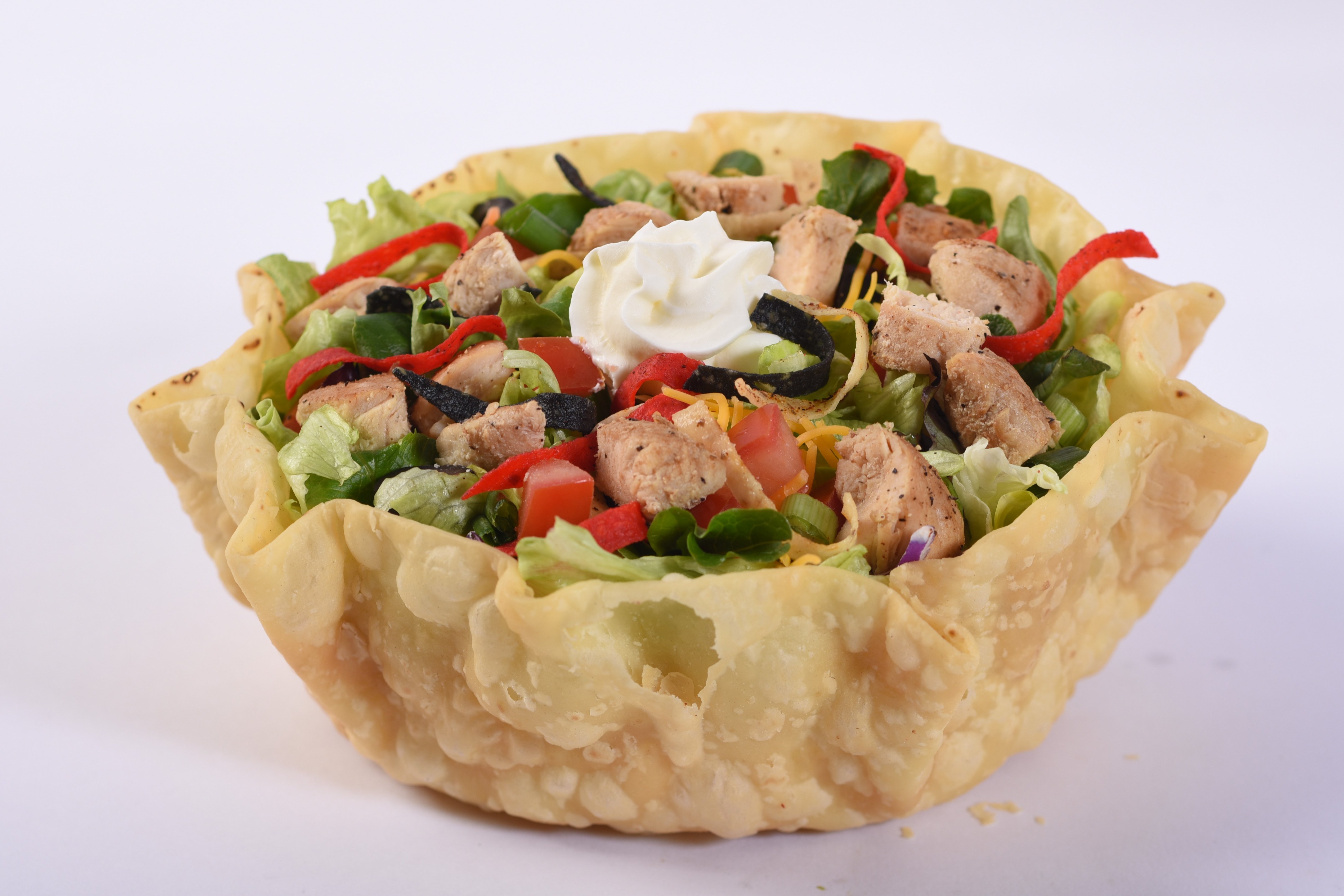Order Chicken Taco Salad food online from Amigos / Kings Classic store, Lincoln on bringmethat.com