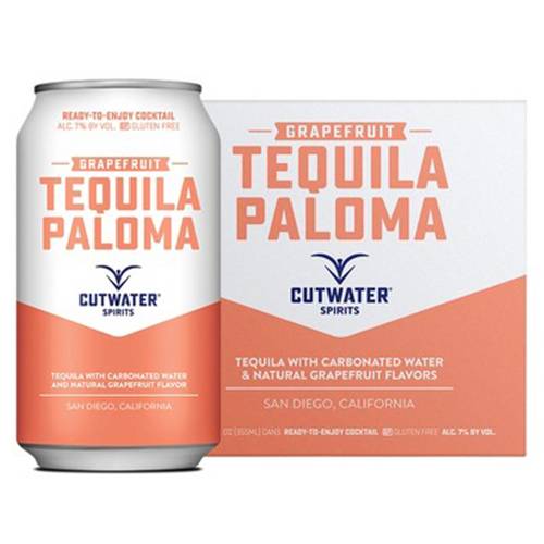 Order Cutwater Grapefruit Tequila Paloma - 12 oz Cans/4 Pack food online from Bottle Shop & Spirits store, Los Alamitos on bringmethat.com