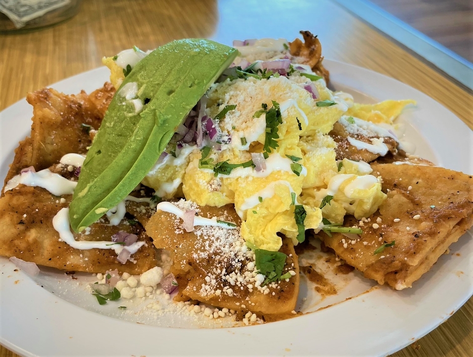 Order Chilaquiles food online from Monkey Business store, Fullerton on bringmethat.com