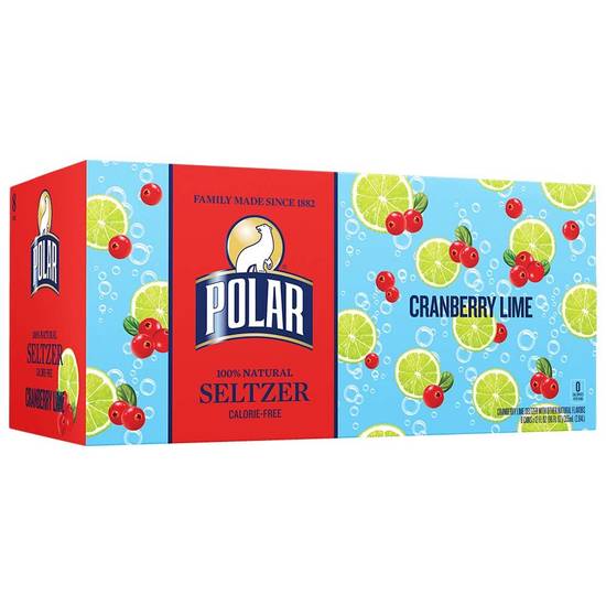 Order Polar Seltzer Cranberry Lime Sparkling Water, 8pk/12 fl oz cans food online from CVS store, DECATUR on bringmethat.com
