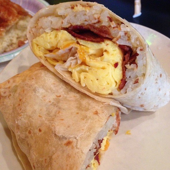 Order Hash Brown Breakfast Burrito food online from Liticker's Mexican Grill store, San Diego on bringmethat.com