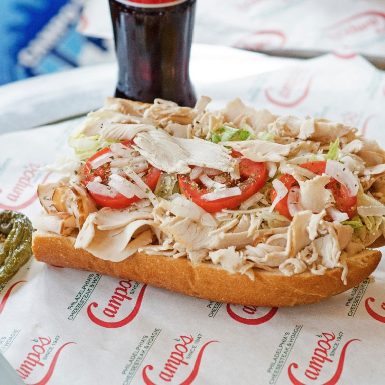 Order Turkey Breast Hoagie food online from Campo's Philly Cheesesteaks store, Philadelphia on bringmethat.com
