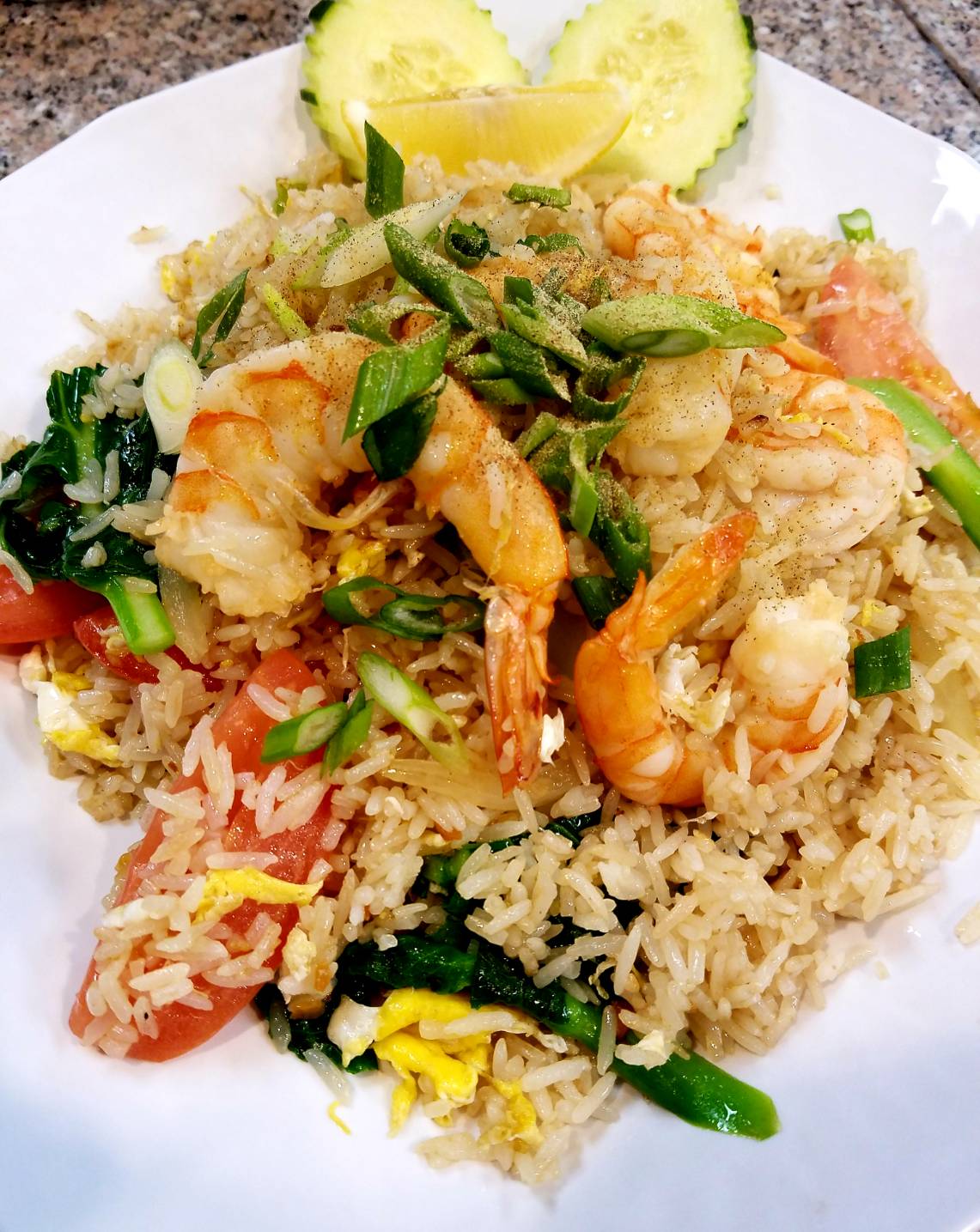 Order 75. Shrimp Fried Rice food online from Sizzling Wok store, Long Beach on bringmethat.com