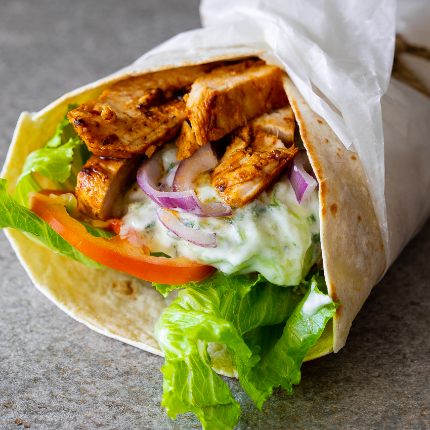 Order GRILLED BBQ JERK CHICKEN  WRAPS food online from Paradise Jamaican Cuisine store, Morrisville on bringmethat.com